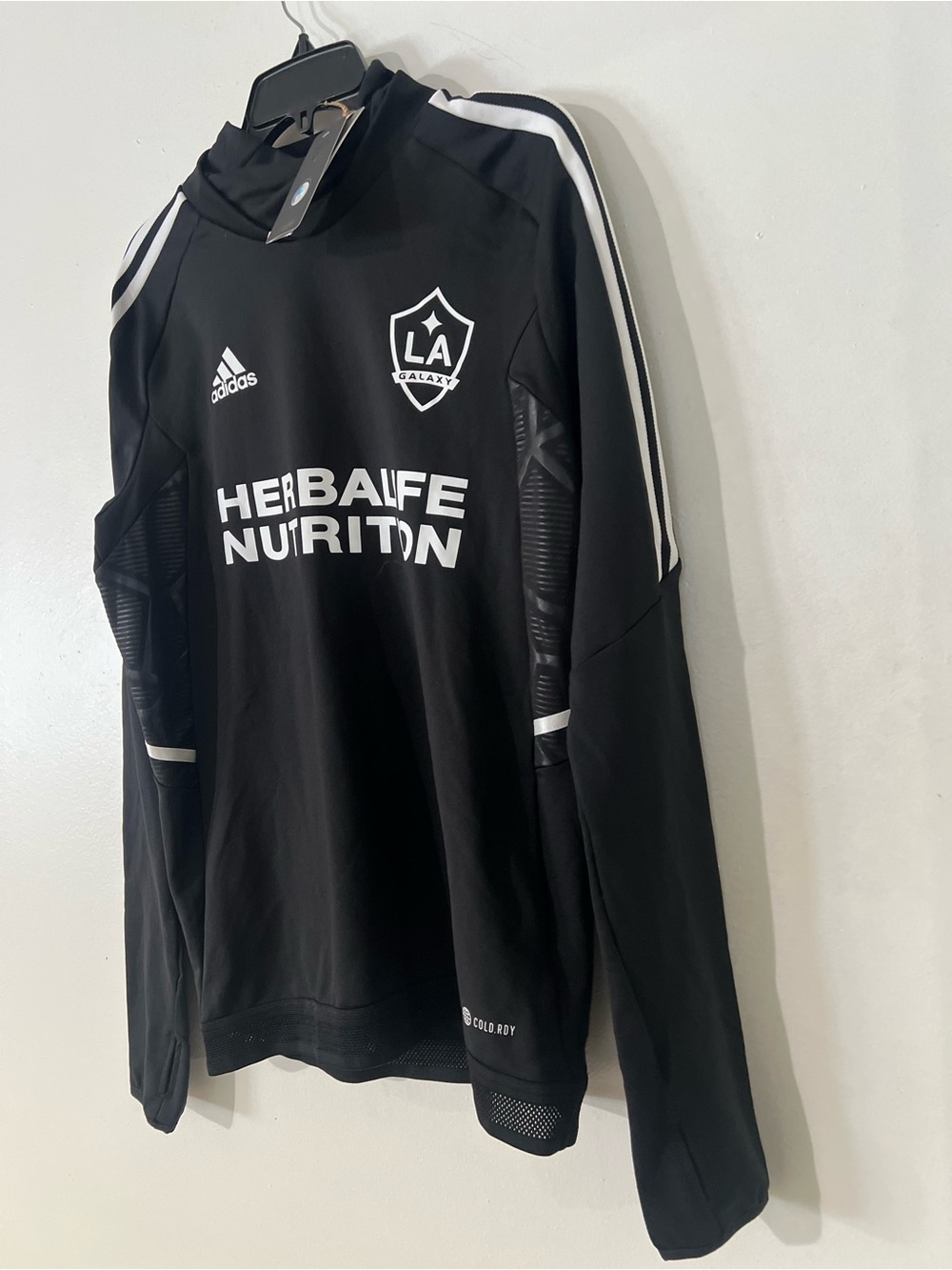 adidas LA Galaxy Black and White Performance Jacket